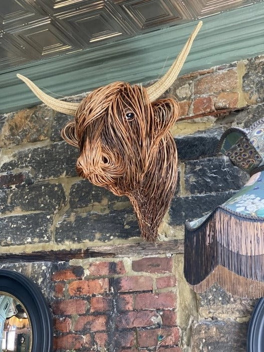 Wall Mounted Cow Sculpture Decorative Resin