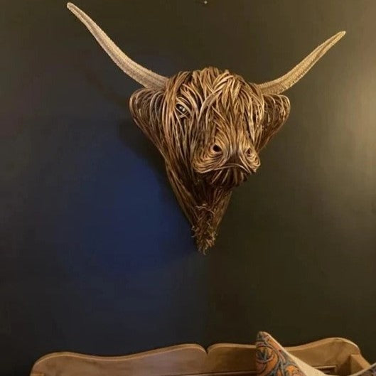 Wall Mounted Cow Sculpture Decorative Resin