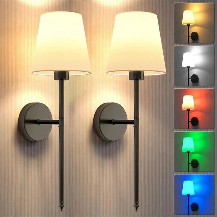 Wireless Wall Lights Set with Battery Operated Feature - Lenila