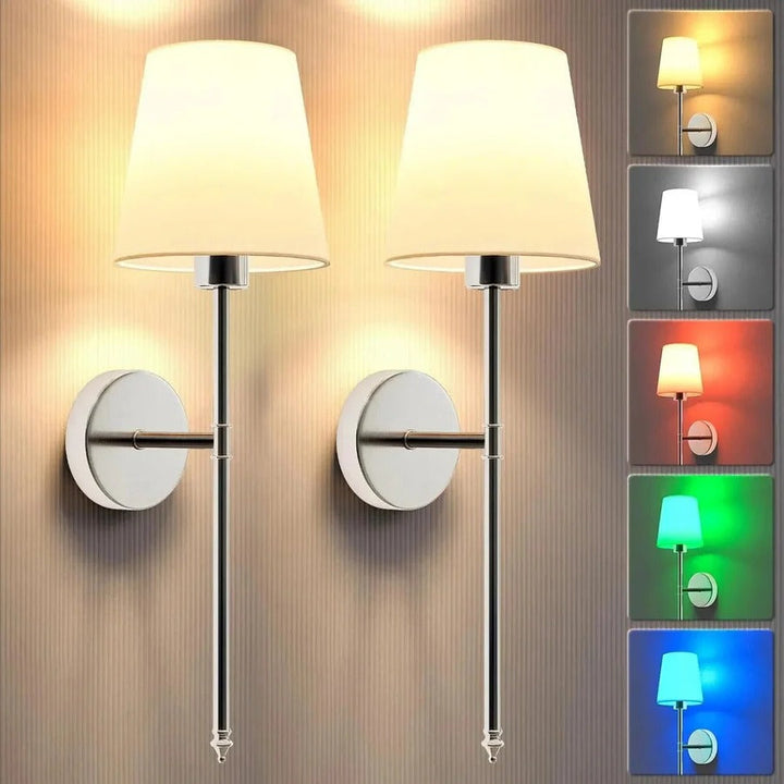 Wireless Wall Lights Set with Battery Operated Feature