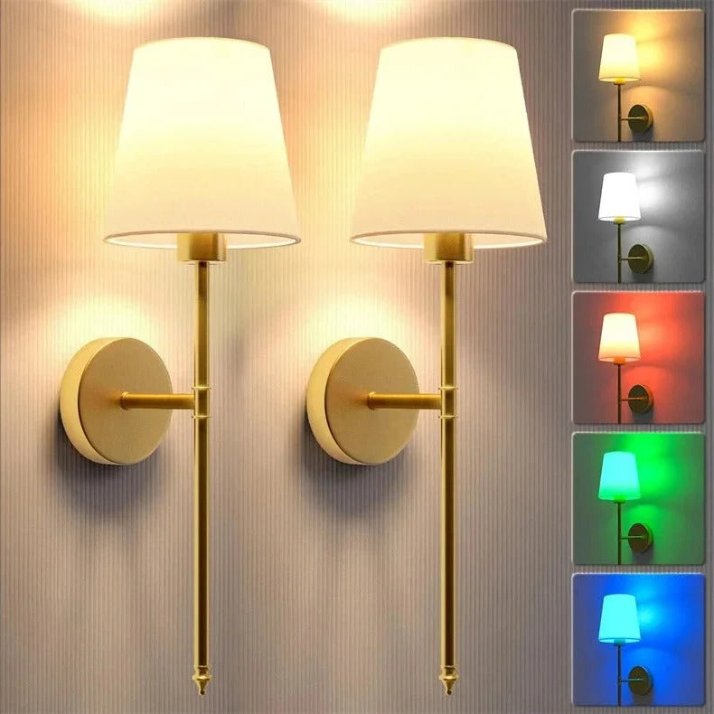Wireless Wall Lights Set with Battery Operated Feature