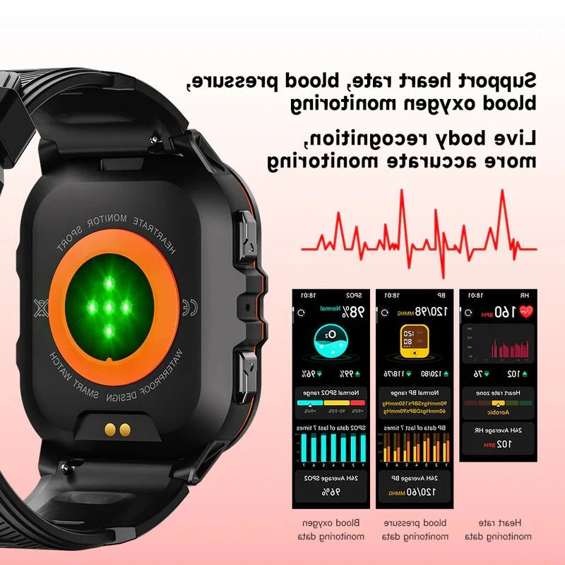 Waterproof Smartwatch with Fitness Tracking Bluetooth