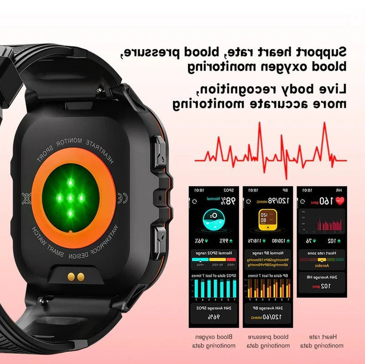 Waterproof Smartwatch with Fitness Tracking Bluetooth