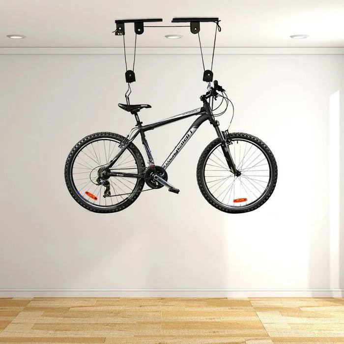 Ceiling Mounted Bike Hoist Pulley System