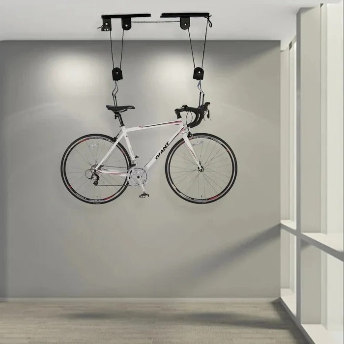 Ceiling Mounted Bike Hoist Pulley System