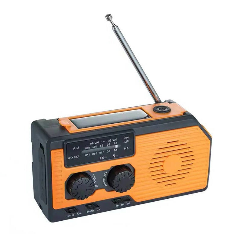 Emergency Radio with Solar Panel and Hand Crank