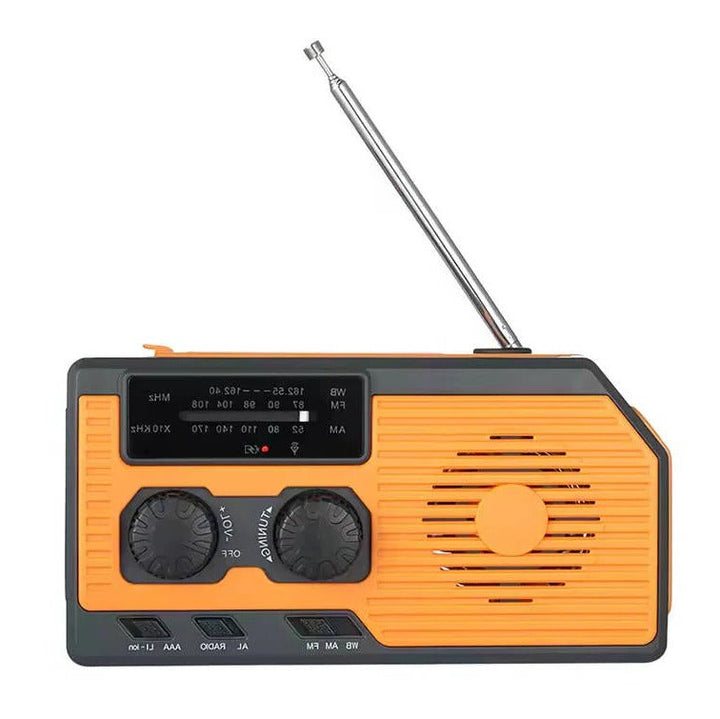 Emergency Radio with Solar Panel and Hand Crank