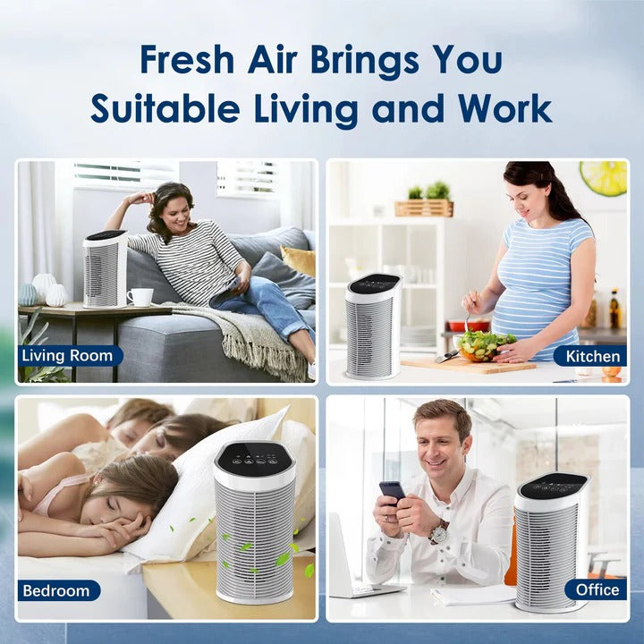 Compact Hepa Air Purifier with FreshFlow Technology for Bedrooms