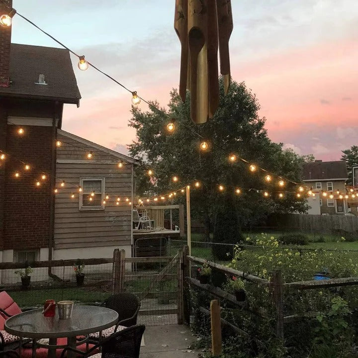 Outdoor LED Bulb String Lights Weatherproof Flexible Design