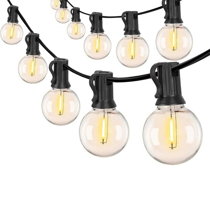 Outdoor LED Bulb String Lights Weatherproof Flexible Design