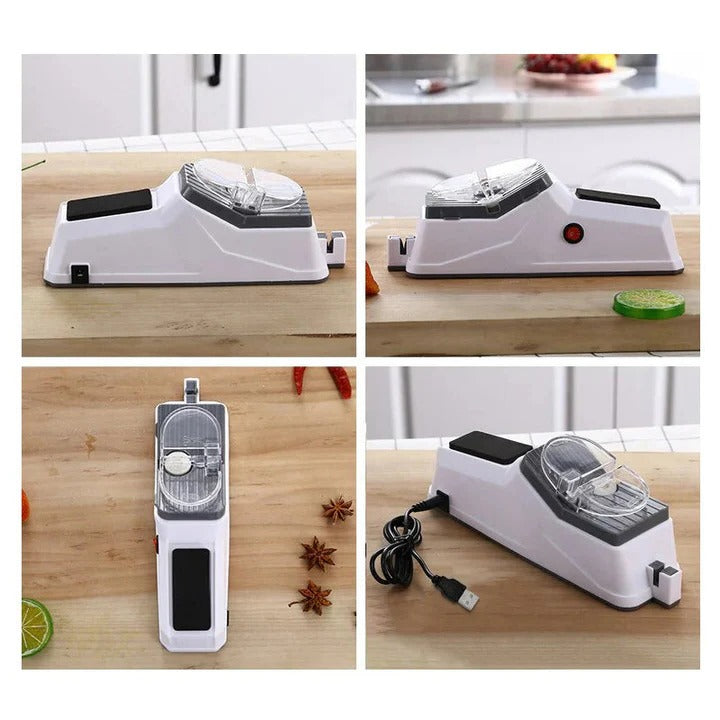 Electric Knife Sharpener Rechargeable Compact Kitchen Use