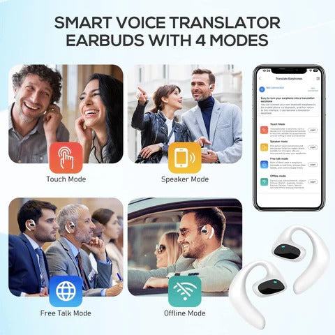 Wireless Translation Earbuds with Real-Time Voice Exchange