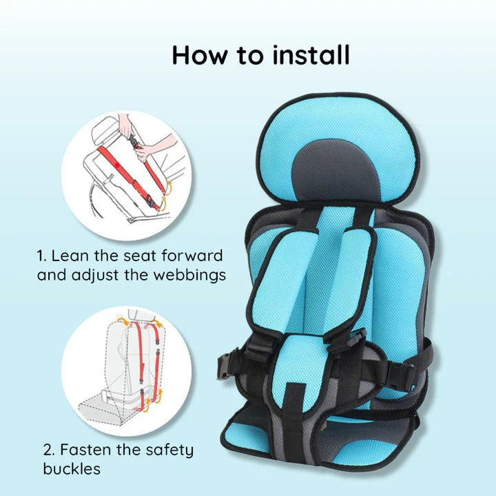 Kids Portable Car Seat Cushion Comfortable Travel Support