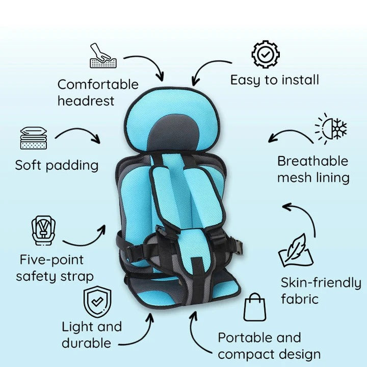 Kids Portable Car Seat Cushion Comfortable Travel Support