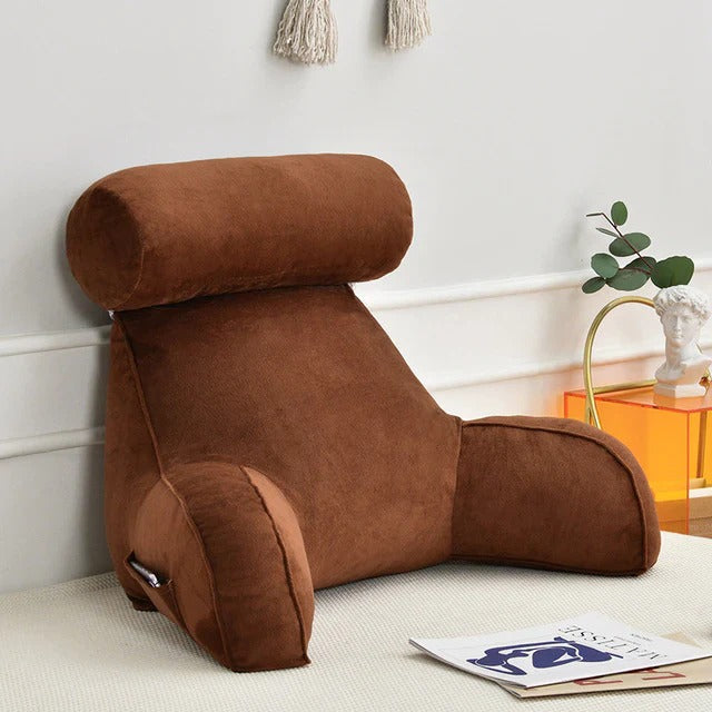 Upright Reading Pillow Bed Rest Cushion with Arm Support