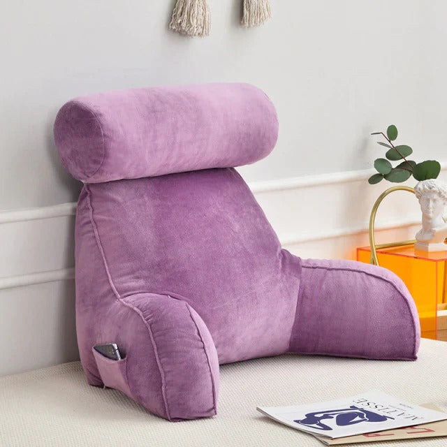 Upright Reading Pillow Bed Rest Cushion with Arm Support