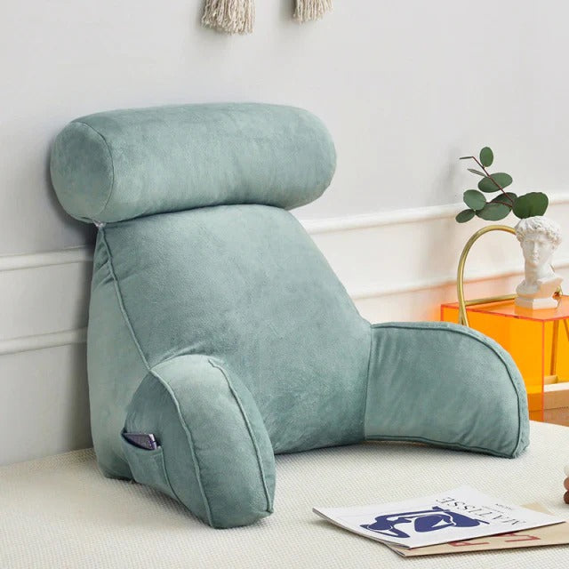 Upright Reading Pillow Bed Rest Cushion with Arm Support