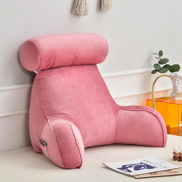 Upright Reading Pillow Bed Rest Cushion with Arm Support