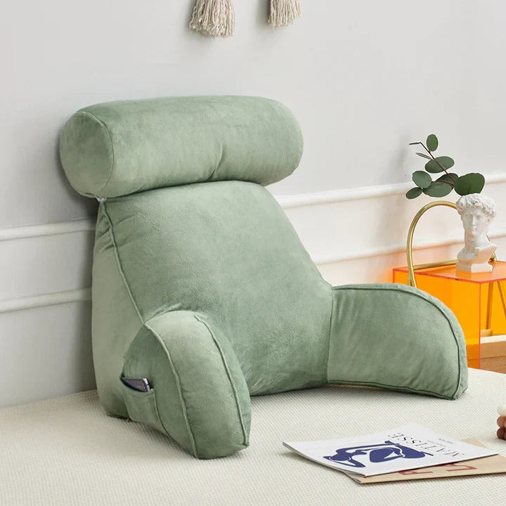 Upright Reading Pillow Bed Rest Cushion with Arm Support