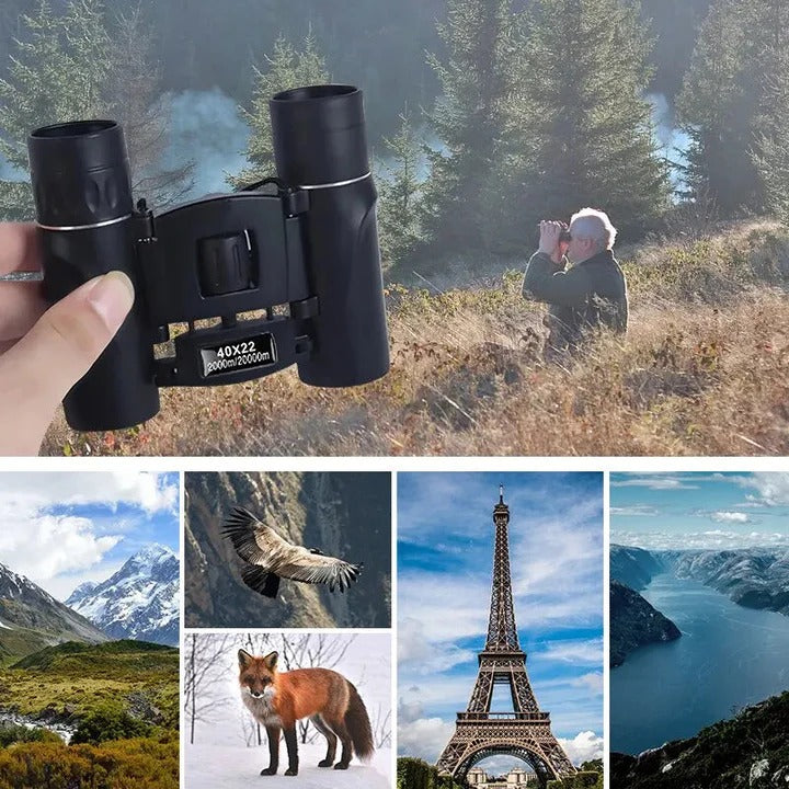 Folding Binoculars Compact High-Power Outdoor Zoom