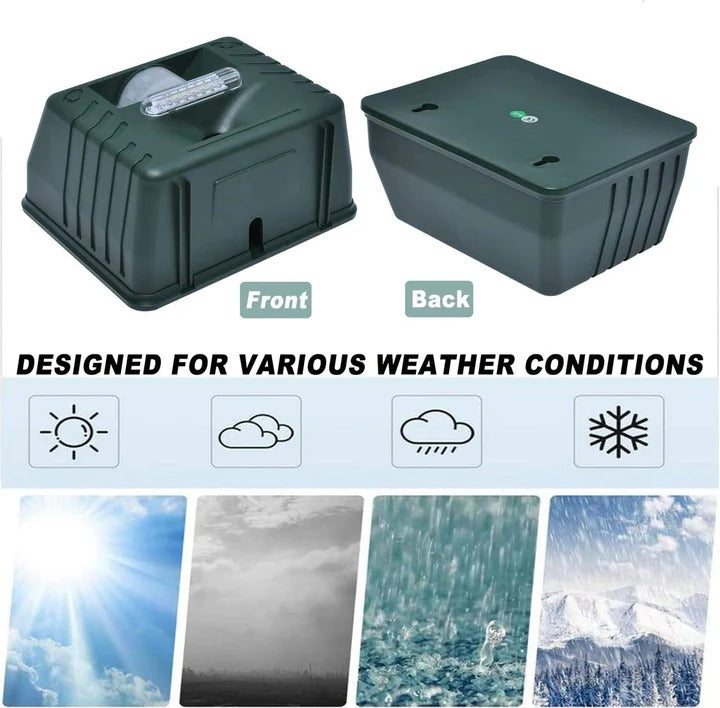 Outdoor Ultrasonic Bird Deterrent Solar-Powered Pest Control Device