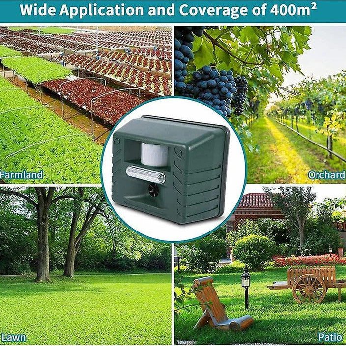 Outdoor Ultrasonic Bird Deterrent Solar-Powered Pest Control Device