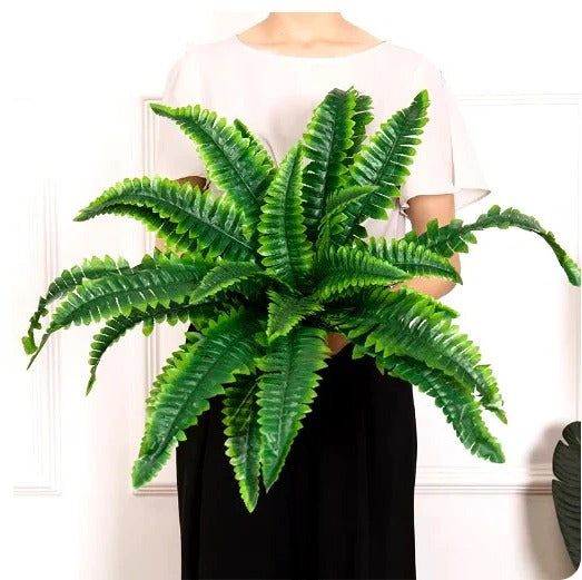 Artificial Hanging Boston Fern UV-Resistant Outdoor Decor Plant