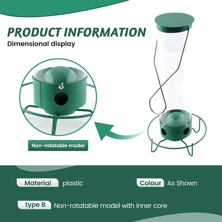 Outdoor Metal Bird Feeder with Cage Design Durable