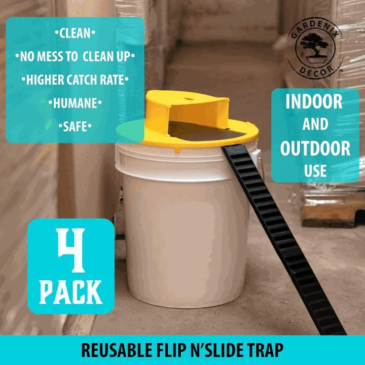 Humane Mouse Trap Bucket Lid System Four-Pack Pest Control