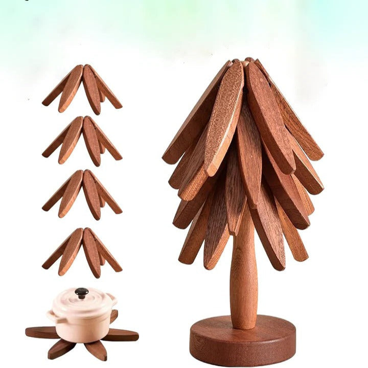 Heat Resistant Wooden Trivet Mat Kitchen Countertop Protection - Lenila