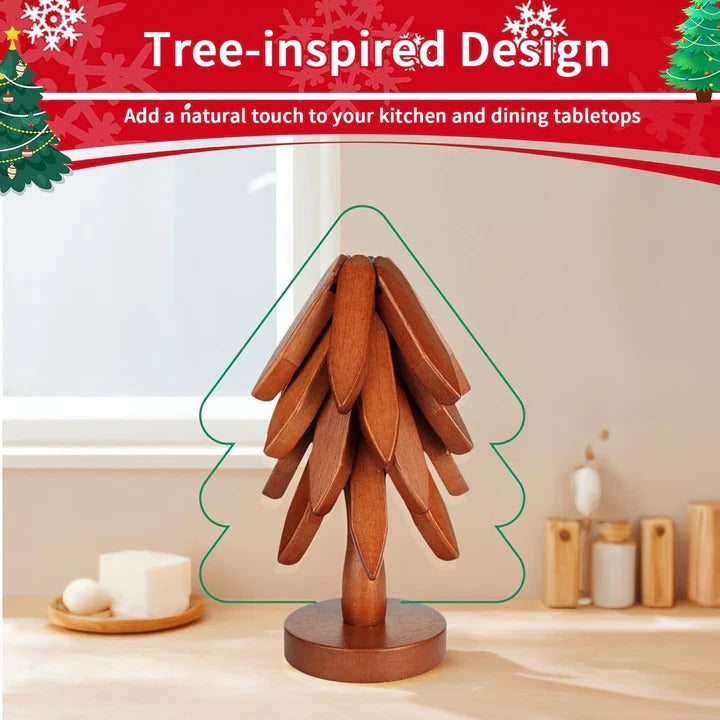 Heat Resistant Wooden Trivet Mat Kitchen Countertop Protection