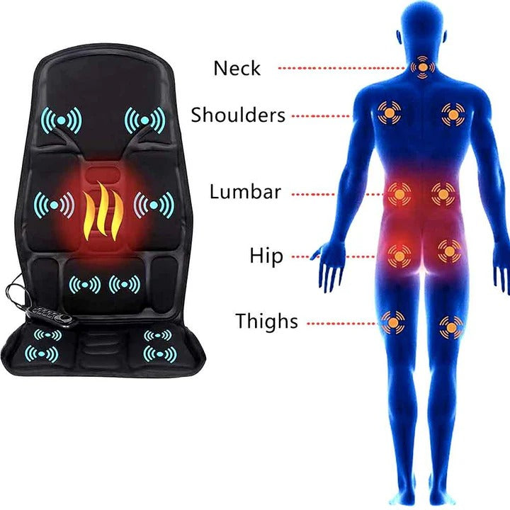 Full Back Massage Cushion Heated Neck and Back Support