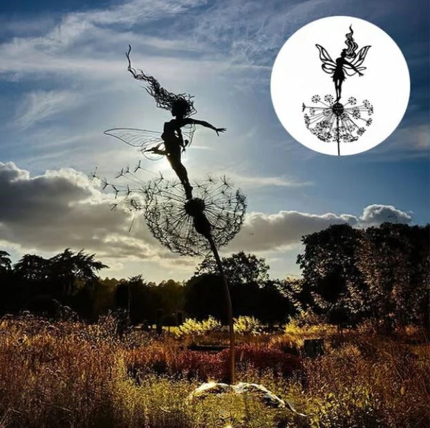 Outdoor Decorative Steel Fairy Garden Sculpture Durable