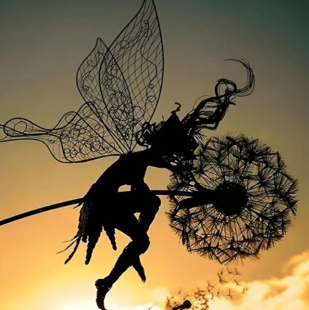 Outdoor Decorative Steel Fairy Garden Sculpture Durable