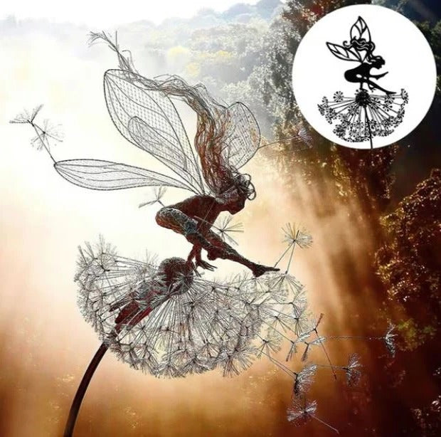 Outdoor Decorative Steel Fairy Garden Sculpture Durable