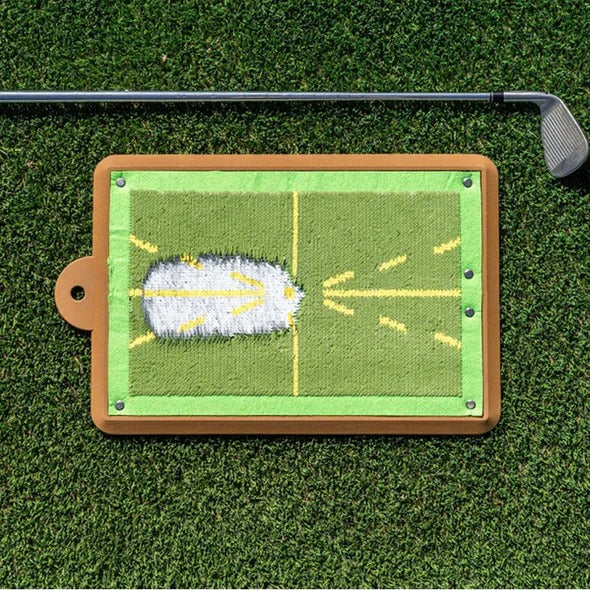 Golf Training Mat with Impact Tracing for Swing Improvement