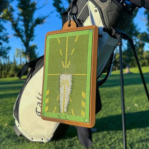 Golf Training Mat with Impact Tracing for Swing Improvement