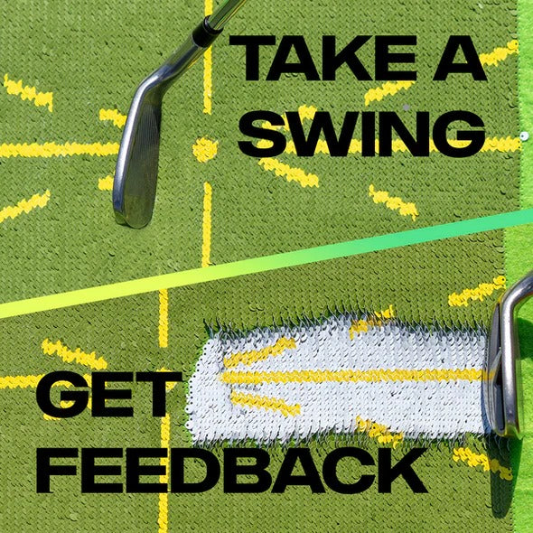 Golf Training Mat with Impact Tracing for Swing Improvement