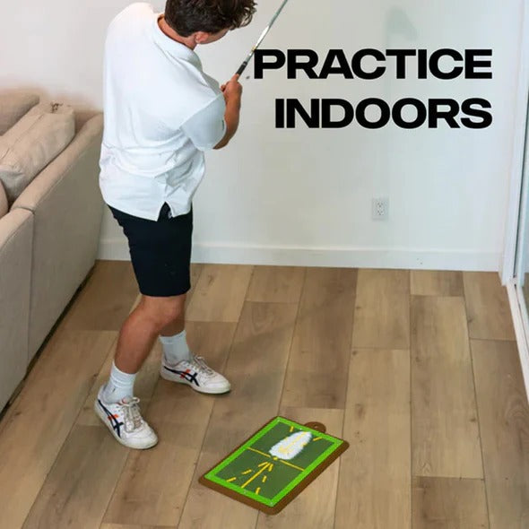 Golf Training Mat with Impact Tracing for Swing Improvement