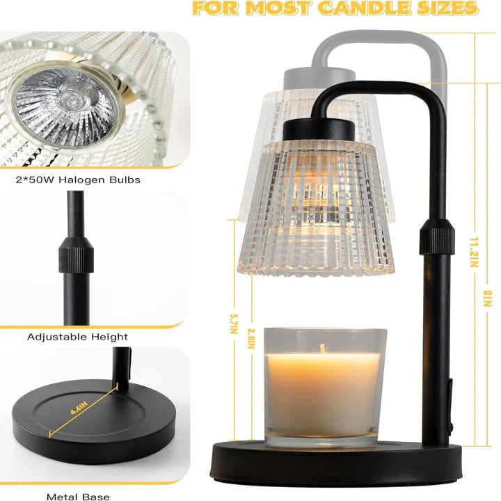 Candle Warmer Lamp with Adjustable Brightness and Timer