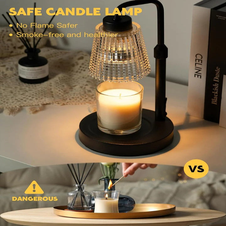 Candle Warmer Lamp with Adjustable Brightness and Timer