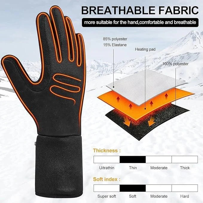 Heated Glove Liners Ultra Thin Thermal Fit