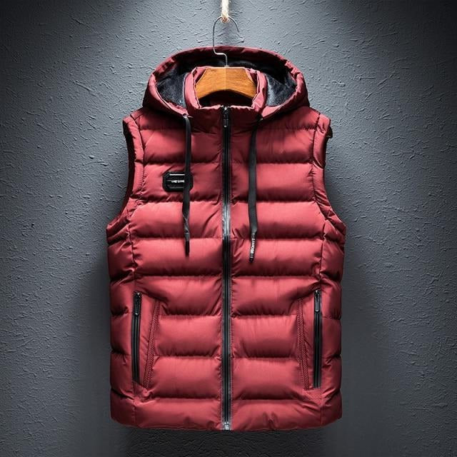 Hooded Puffer Vest Lightweight Plain Design