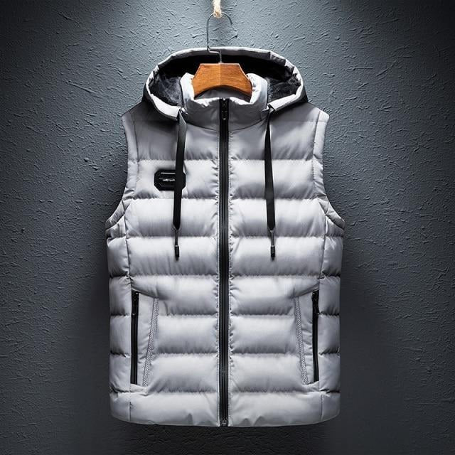 Hooded Puffer Vest Lightweight Plain Design