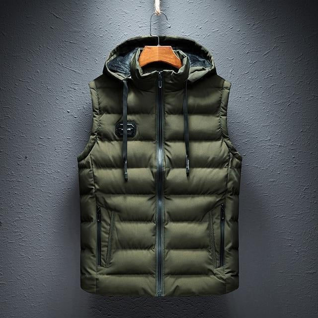 Hooded Puffer Vest Lightweight Plain Design