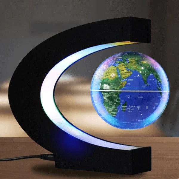 Decorative Levitation Globe with Integrated LED Lighting - Lenila