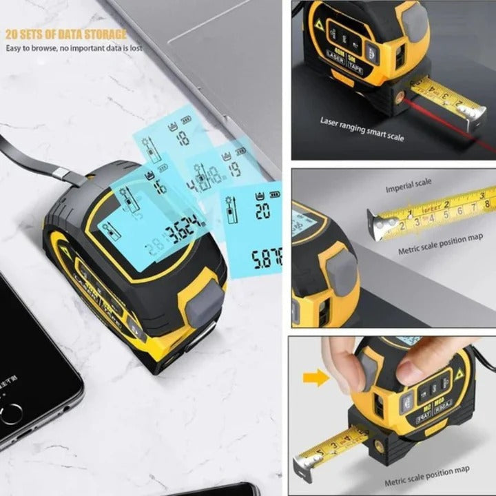 Multifunction Laser Tape Measure with Infrared Sensor