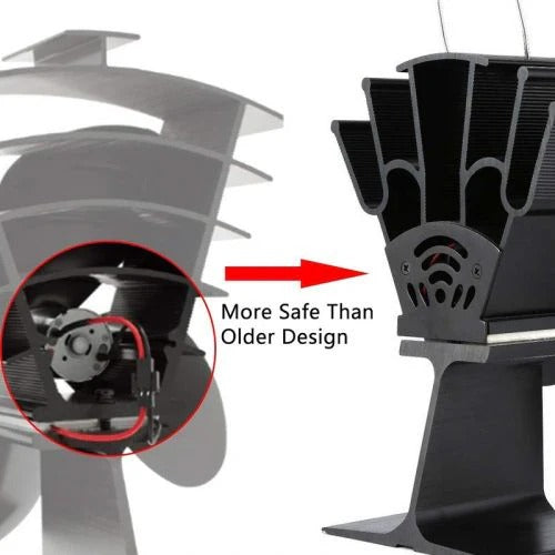 Heat Powered Fireplace Fan Eco Friendly Increased Efficiency