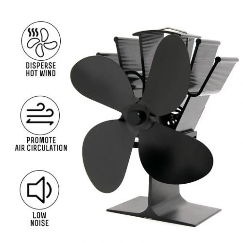 Heat Powered Fireplace Fan Eco Friendly Increased Efficiency