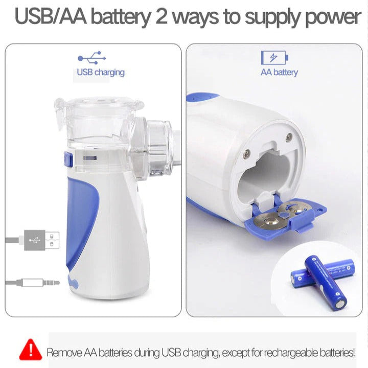 Portable Ultrasonic Mesh Nebulizer Compact Quiet Personal Use Device